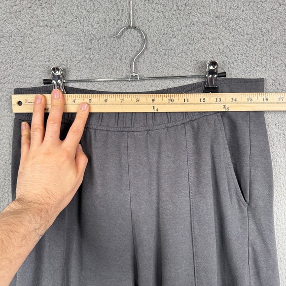 Abercrombie‎ Pants Womens L Gray Soft A&F Pull On Elastic Waist Lounge Wide Leg - Picture 6 of 11